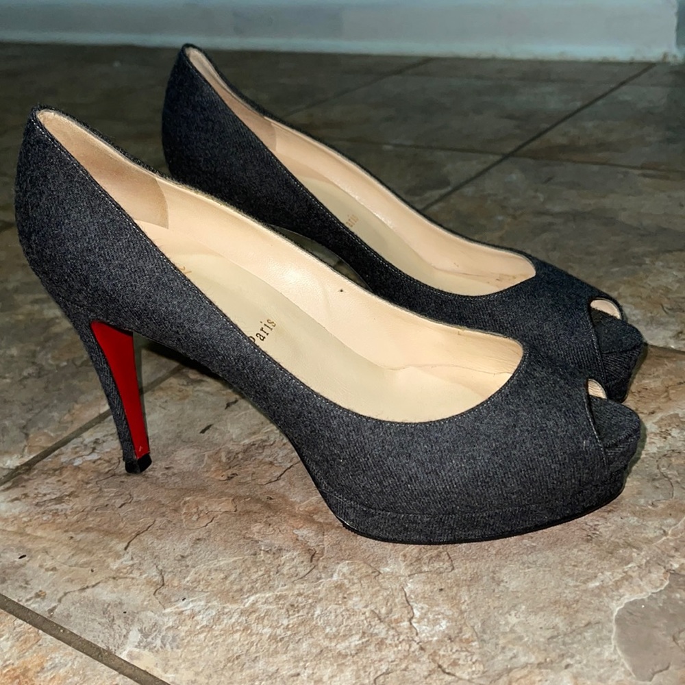 Christian Louboutin Felt Pumps